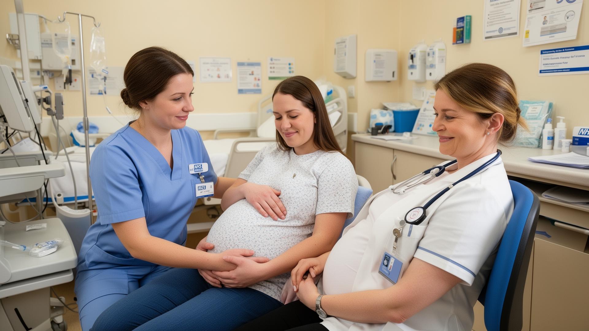 Midwife with a newborn